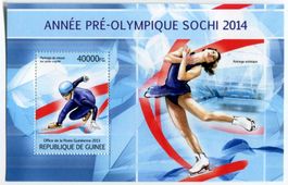 Block "Olympische Spiele. Eiskunstlauf". Guinea