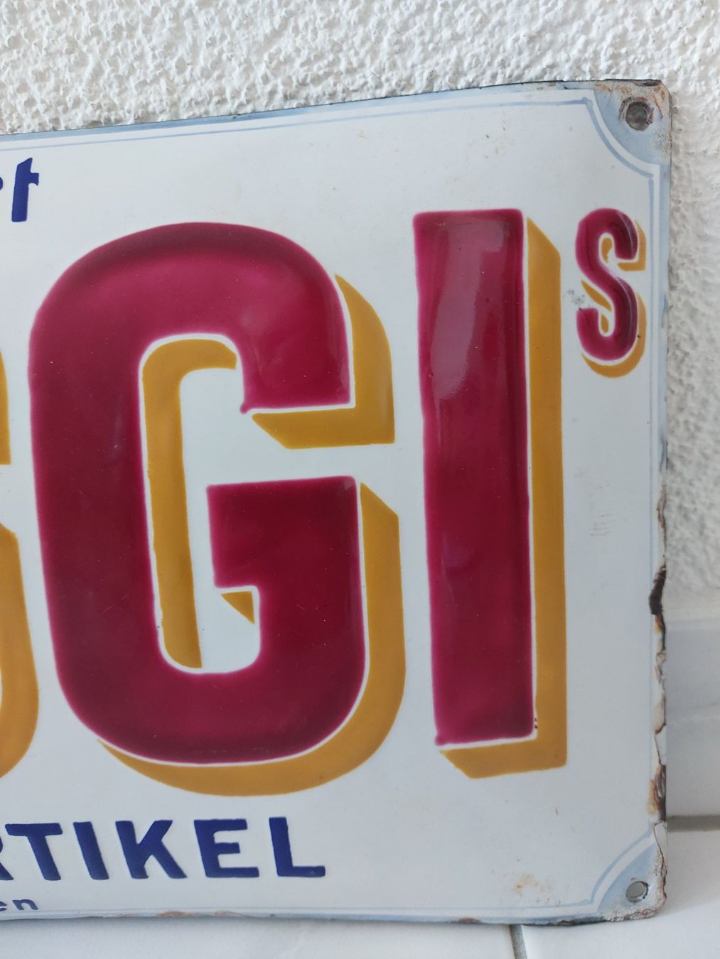 Maggi Insegne: Altes Emailschild Maggi Plaque émaillée – Usato da Schenkon venduto da TG10 4