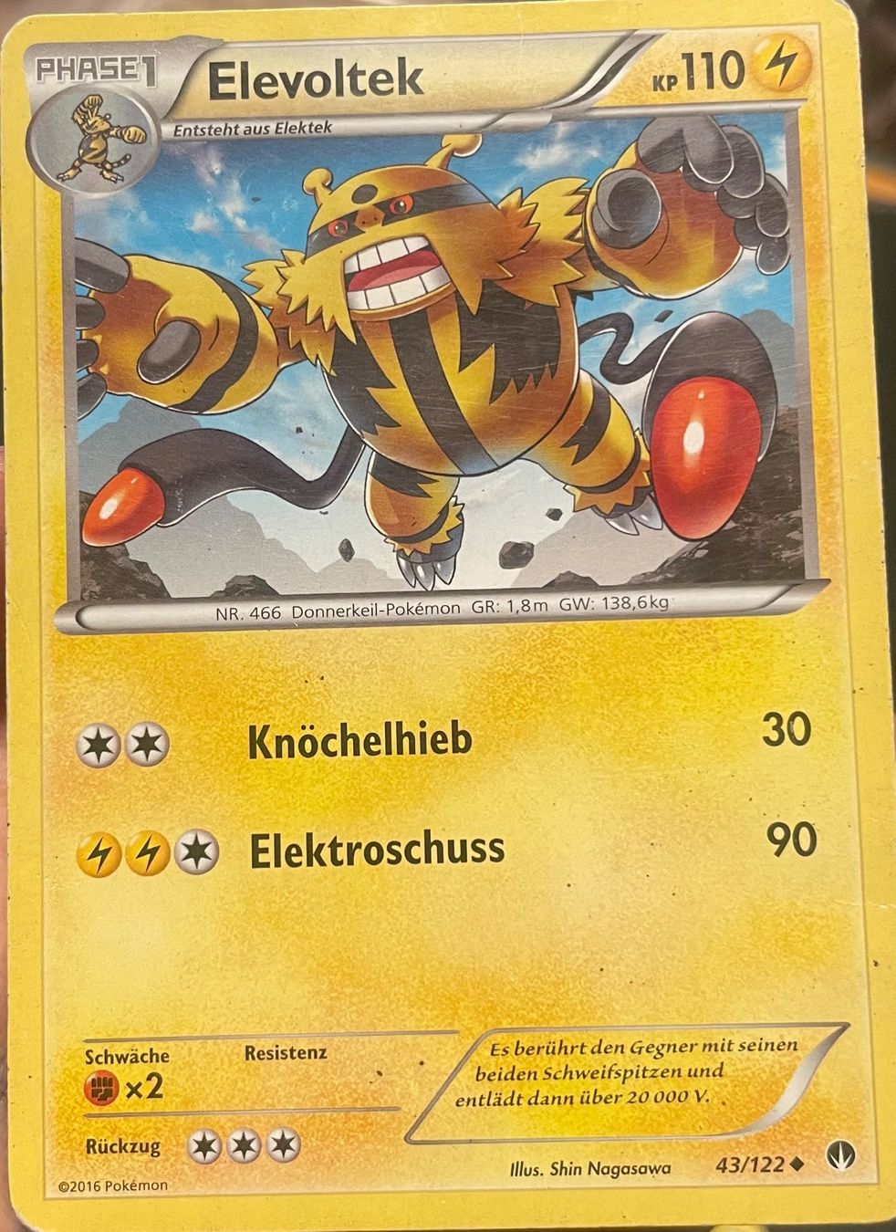 Pokémon Carte collezionabili: Elevoltek 43/122 KP110 – Usato da Emmenbrücke venduto da anisla