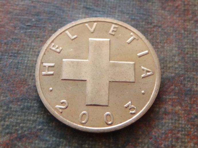 Tutti le monete: 1 Rp. 2003  (A) – Usato da Romanel-sur-Lausanne venduto da Swift13