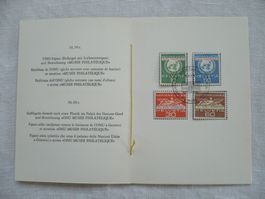 1962 PTT-Faltblatt Nr. 48 mit UNO-Dienstmarken ET