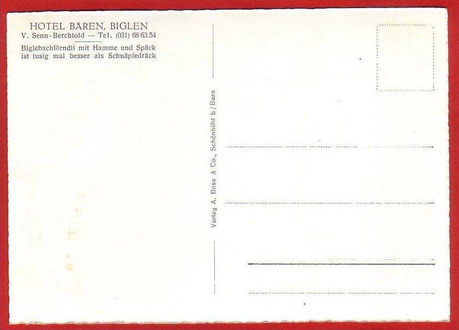 Cartoline postali: BIGLEN, GROSSFORMAT, FLUGAUFNAHME ? – Usato da Grüningen venduto da Kartenlaube 1