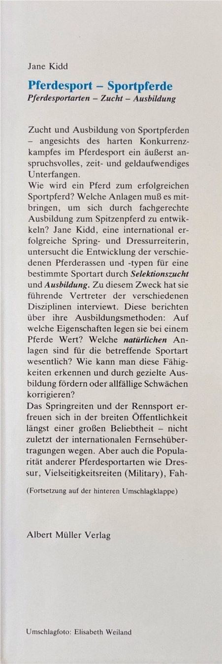 Libri: Pferdesport - Sportpferde – Nuovo (secondo la descrizione) da Sarnen venduto da Livres 2