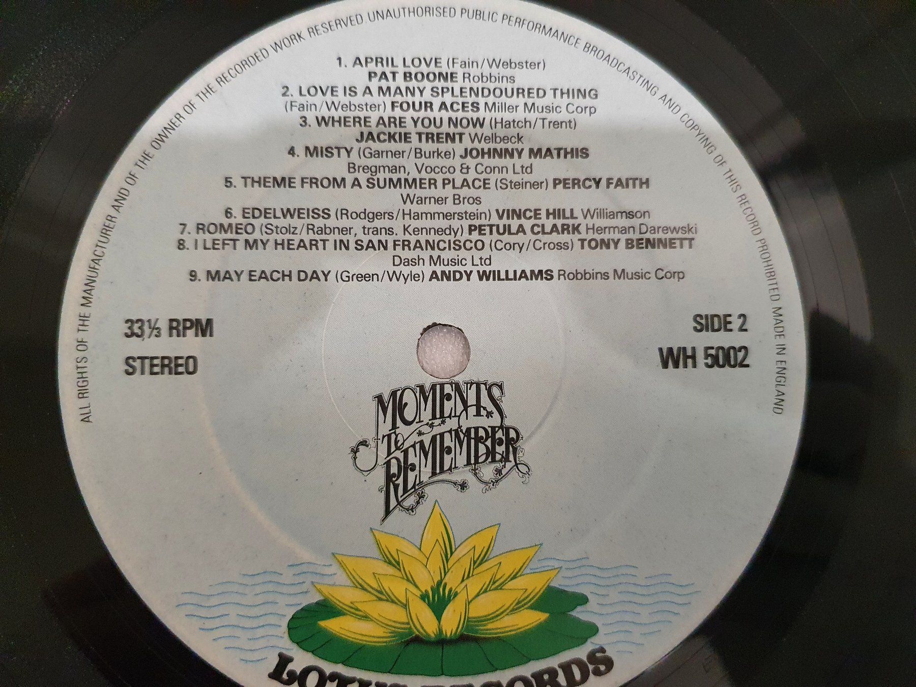 Schallplatten: Moments To Remember – Gebraucht aus Uster von Vinyl-Leidenschaft 6
