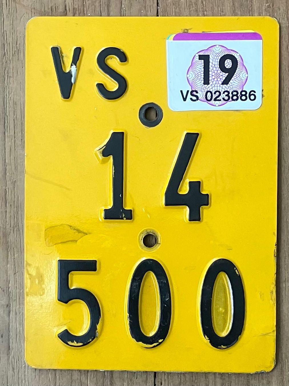 Insegne: VS 14 500 TÖFFLINUMMER - MOFASCHILD - WALLIS – Usato da Basel venduto da lagavulin02