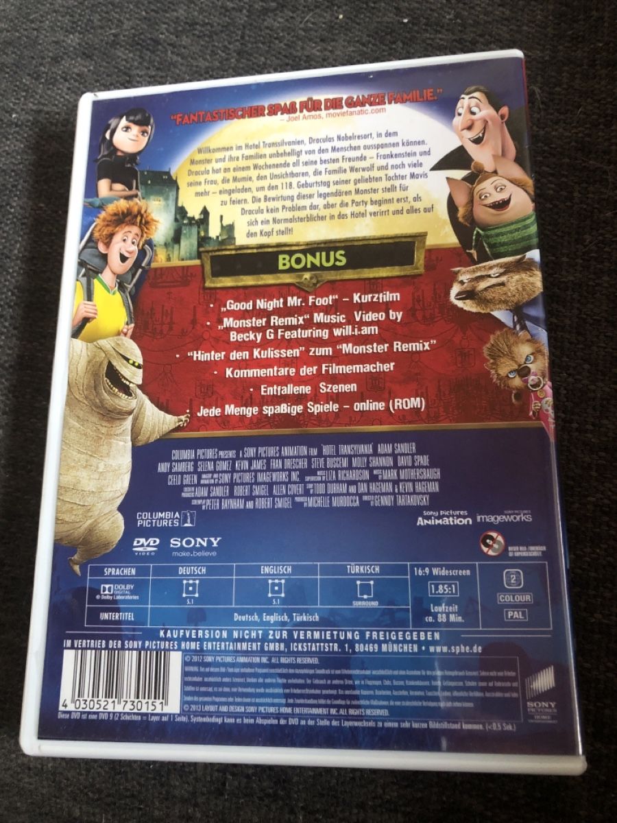 Tutti i DVDs: DVD, HOTEL TRANSSILVANIEN – Usato da Balsthal venduto da Katzenfan99 1