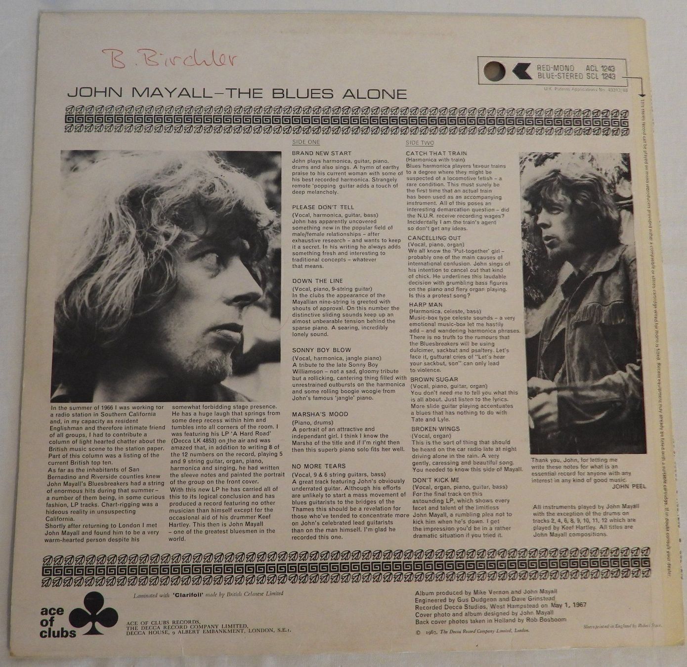 Vinyles: John Mayall the blues alone  LP 1967 – D'occasion à Dübendorf par mar_85sd 1
