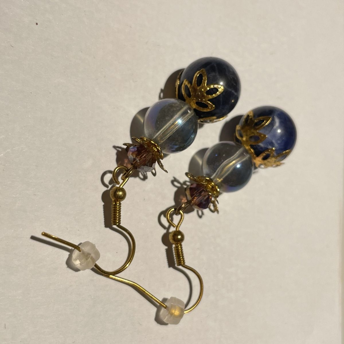 Orecchini pendenti & Orecchini a lobo: Ohrringe, handgemacht, Sodalith & Glasperlen – Nuovo (secondo la descrizione) da Bellach venduto da Lapislazuli_blues 2
