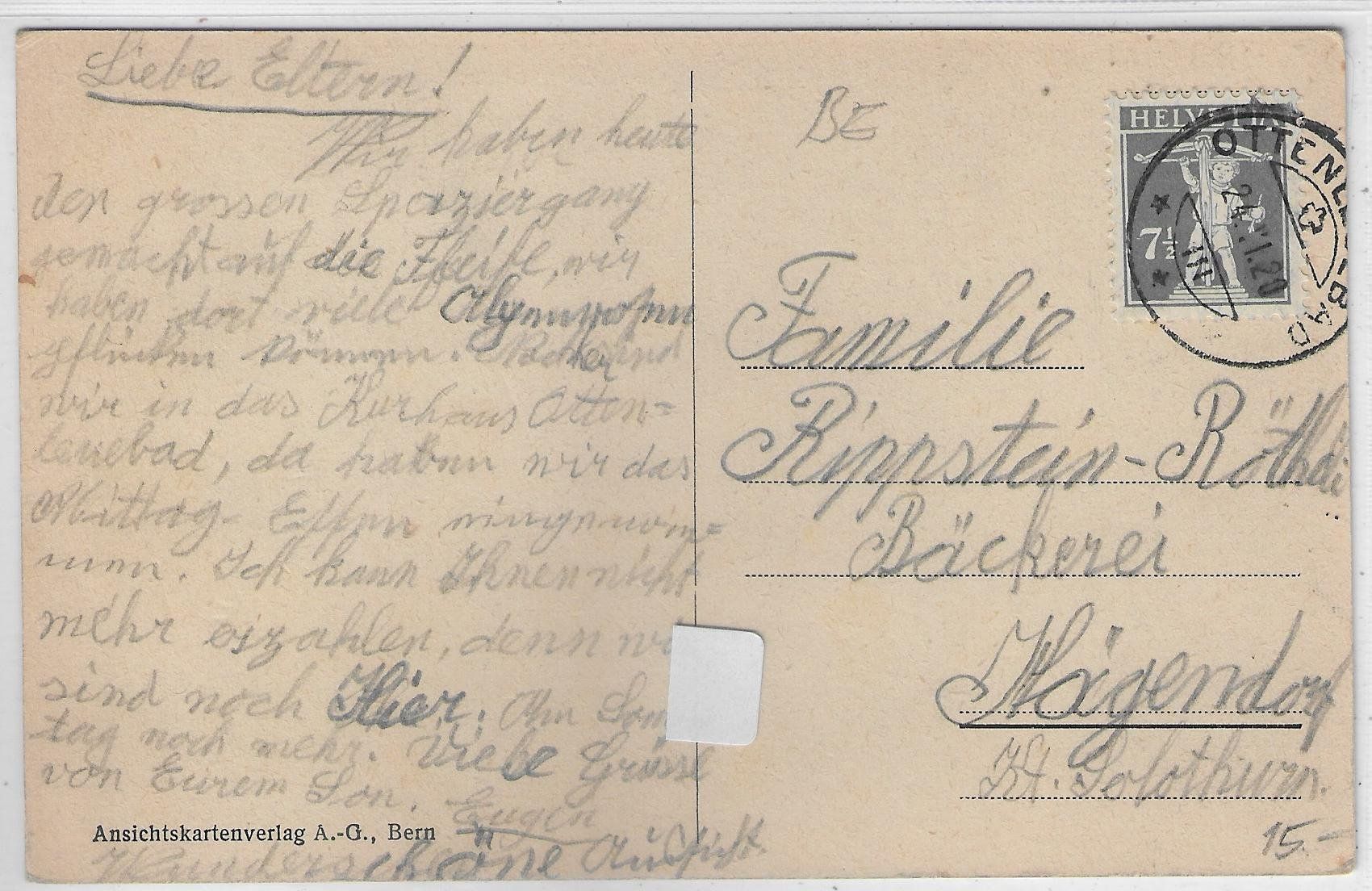 Cartoline postali: Kurhaus Oettenleuenbad – Usato da Ettingen venduto da Kartenplanet 1