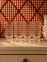 Set of 4 Ferm Living Ripple Cocktail Glasses