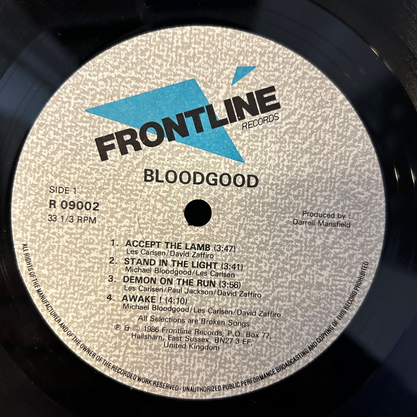 Schallplatten: Bloodgood - Same, Vinyl LP 1986 – Gebraucht aus Aesch BL von BlueMusicRecords 2