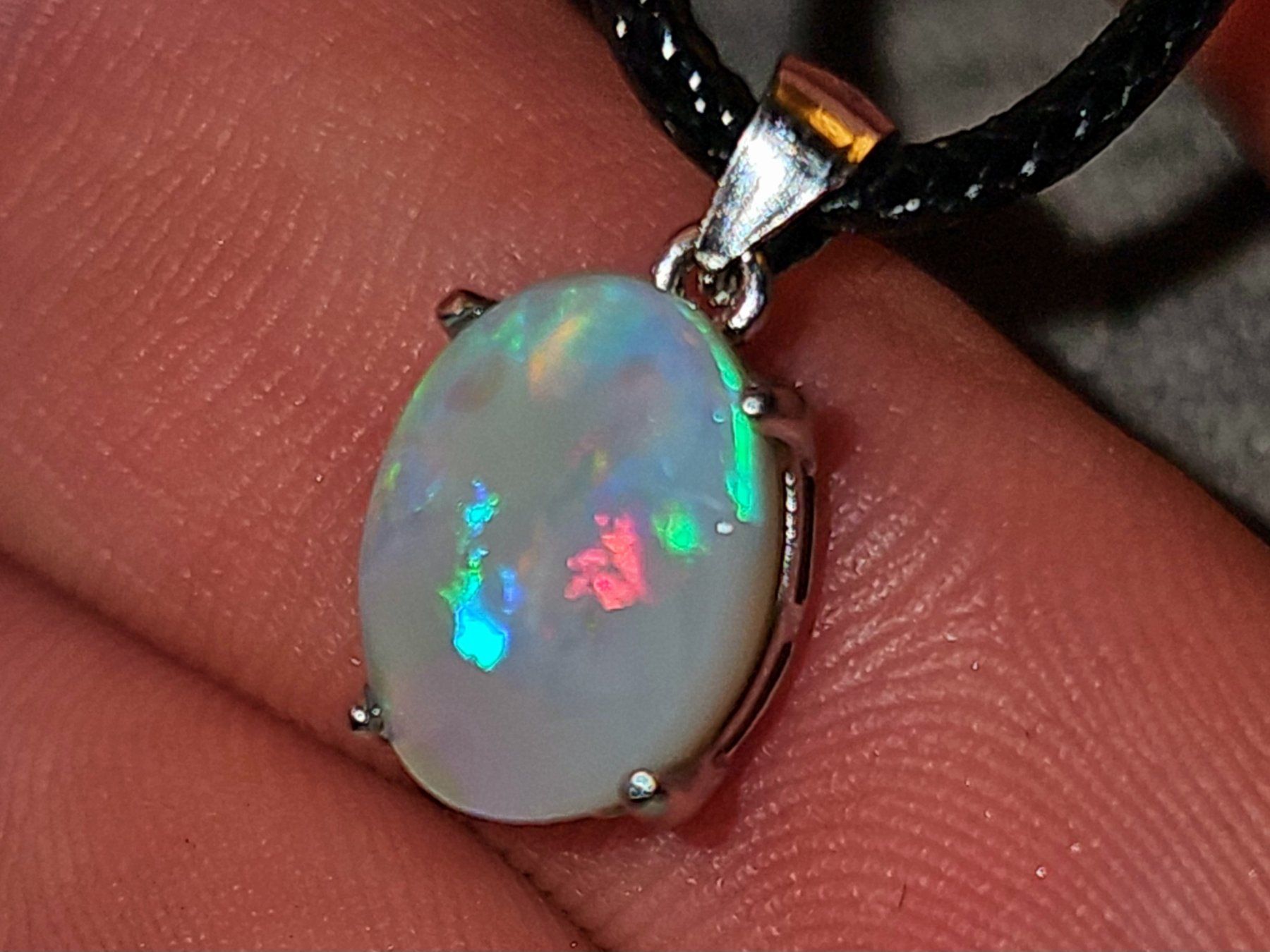 Ciondoli: Natürlicher Australischer Opal Silber-Anhänger – Nuovo e nell'imballaggio originale da Uerkheim venduto da Winwinner 1