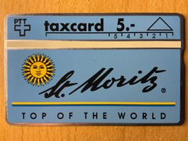 Taxcard 202L_29055 St Moritz blau 5 Fr ungebraucht