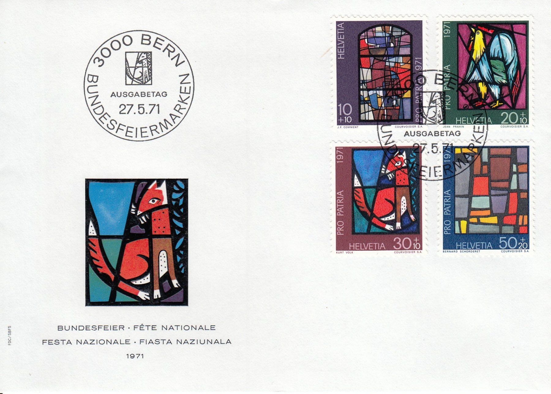 Tutti i francobolli: 1971 Pro Patria FDC – Usato da Spreitenbach venduto da Mustang_1105