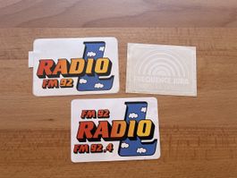 Autocollants Vintage Radio L et Fréquence Jura