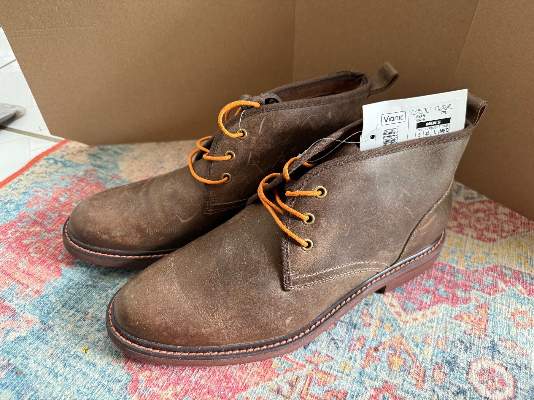 Chaussures hommes: Vionic Herren Leder Stiefel, Gr. 42, Braun – Neuf (Voir description) à Bellach par S.Kyra