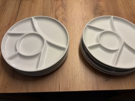 Set Fondue Chinoise Teller neuwertig 