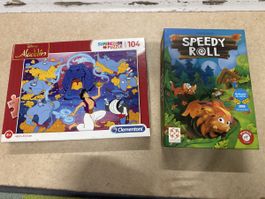Puzzle Aladdin 104 Teile und Spiel Speedy Roll 2 Produkte