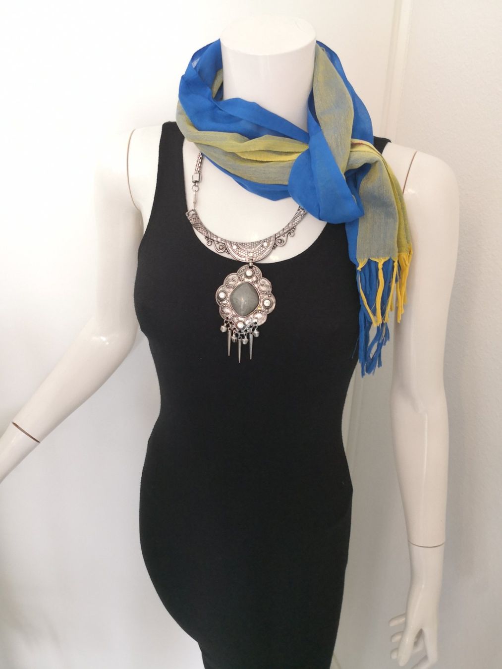 Foulard & Sciarpe: 🤩BOHO-CHIC SCHAL BLAU-GELB NEU – Nuovo (secondo la descrizione) da Olten venduto da Naja-Twins-Twins 7