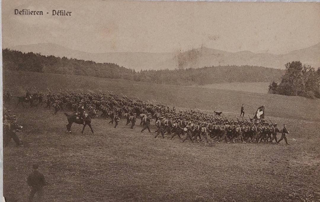 Cartoline postali: Defiliren Militar  -  Défilé Militaire – Usato da Delémont venduto da Domdom1