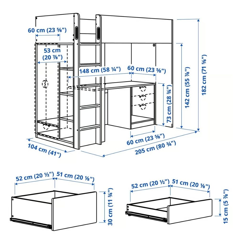 Betten: Ikea Smastad Hochbett – Gebraucht aus Lostorf von toer 4