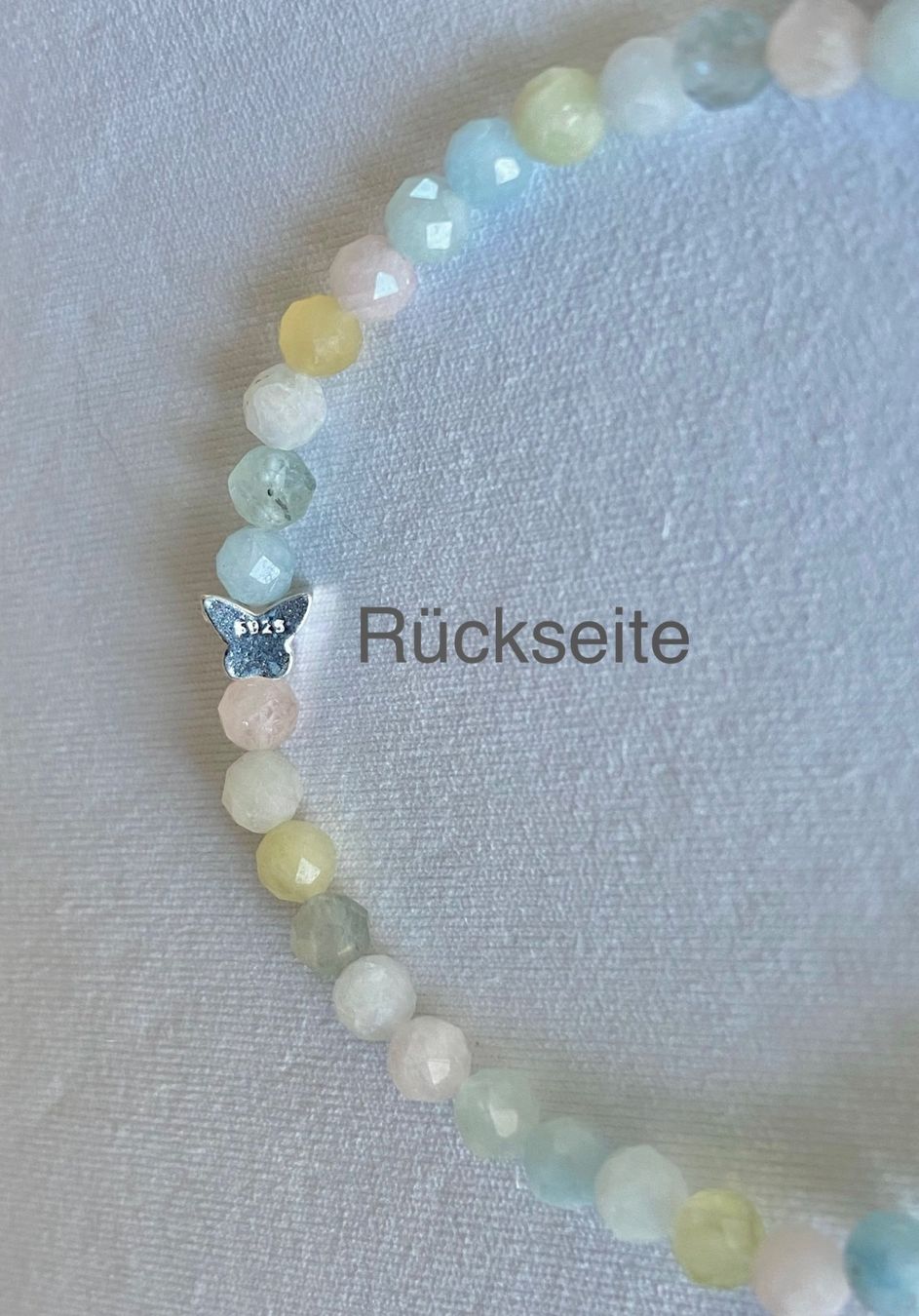 Bracciali & Braccialetti: Edelstein Armband Morganit / Beryll mit Silber auf Mass – Nuovo e nell'imballaggio originale da Zuzwil SG venduto da Lemliskat 3