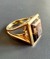 Gold-Ring 18 K mit Rauchquarz