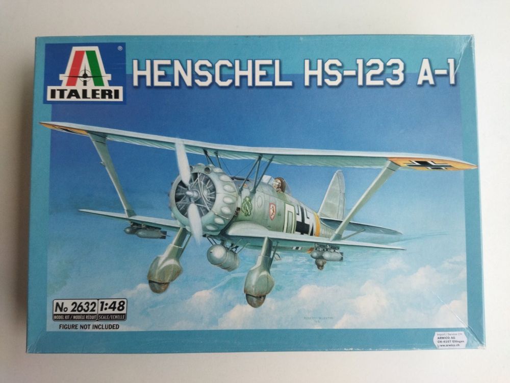 Henschel Hs-123 A-1 der deutschen Luftwaffe von Italeri 1/48 | Kaufen ...