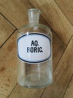 Antikes Apothekerglas "AQ Boric"