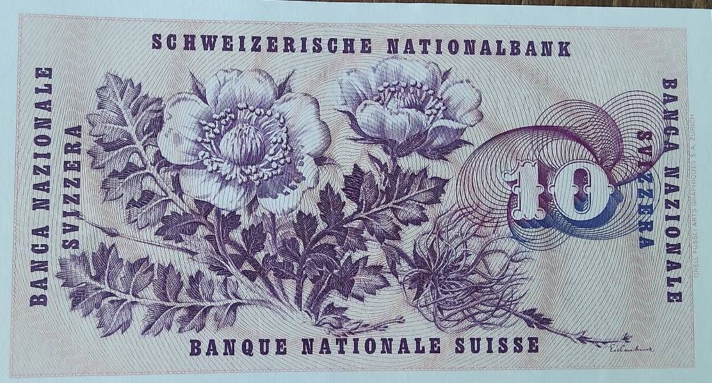 Banconote: 10 Franken Note 1977 ungefaltet – Nuovo (secondo la descrizione) da chur venduto da Hmars 1