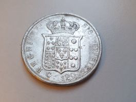 🇮🇹 Sicily 120 Grana 1851 XF+. Rare state