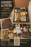 🎣 Coffret de pêche vintage en bois – matériel ancien