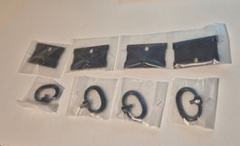 Möbelbeschläge Ringgriffe und Platten neu schwarz