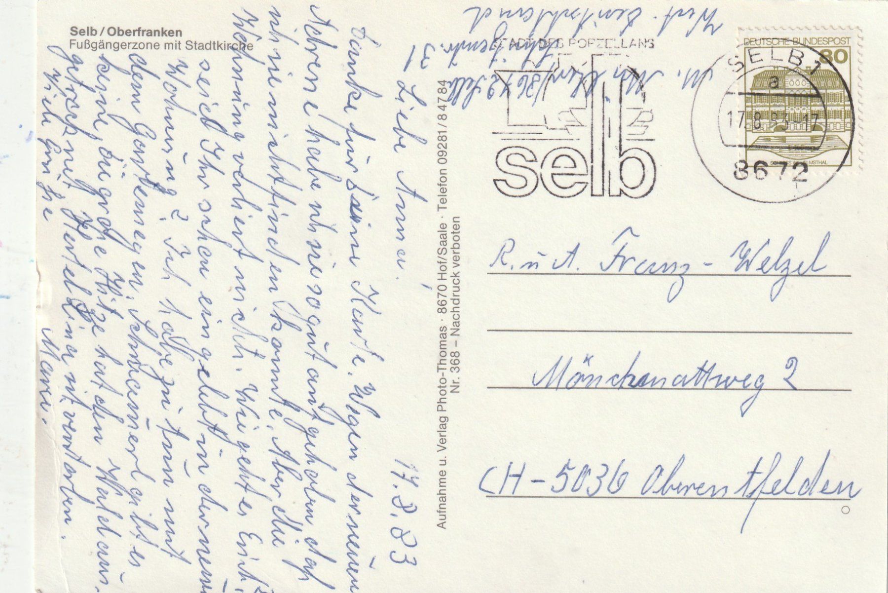 Cartoline postali: 2 Karten Oberfranken – Usato da Lumbrein venduto da made02 2
