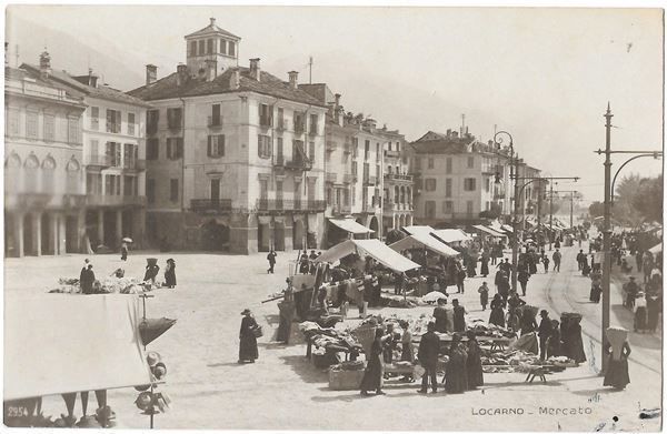 Cartoline postali: Locarno Mercato – Usato da Olten venduto da clotaldi