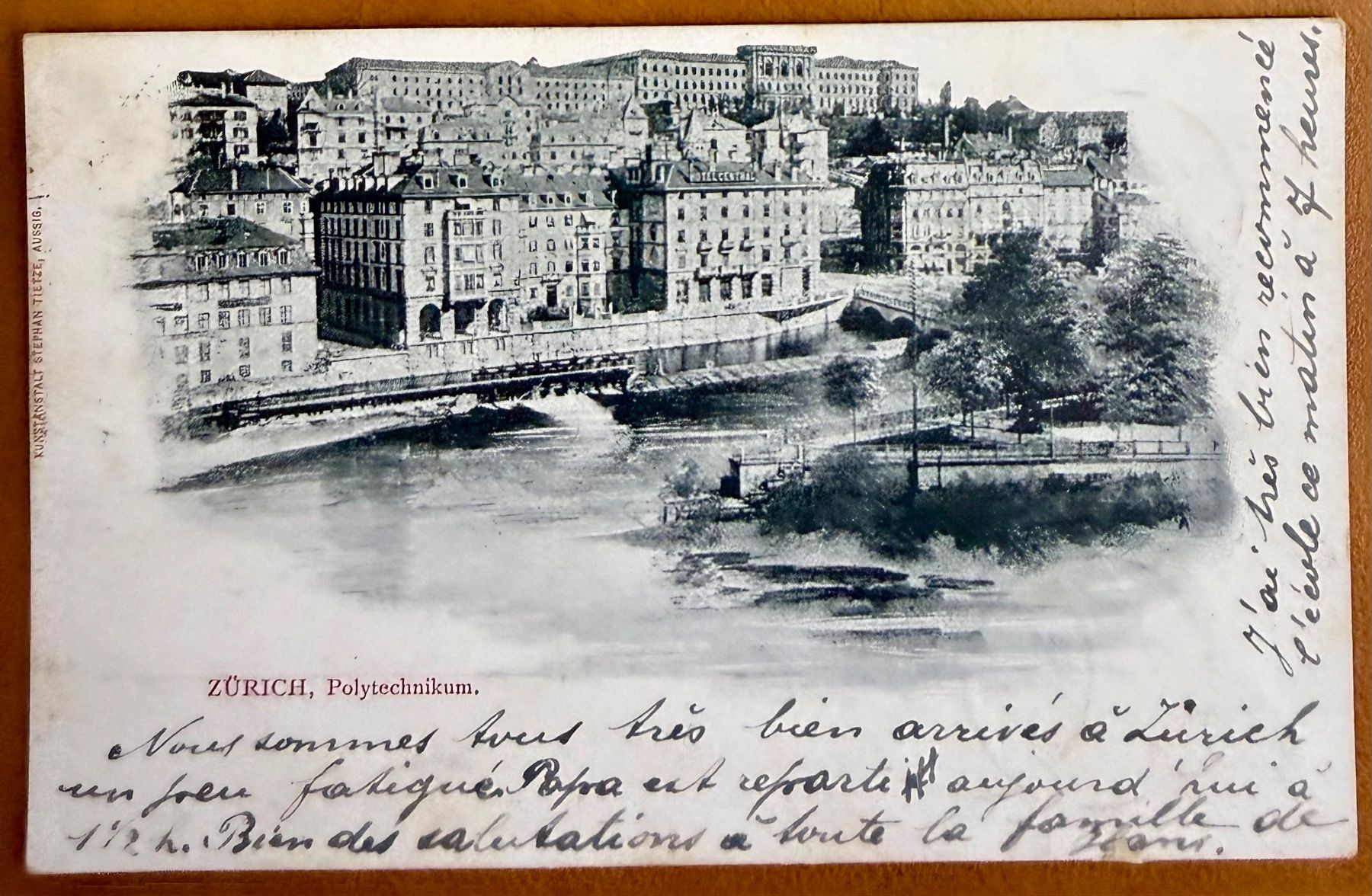 Cartoline postali: Zürich - Polytechnikum - Litho 1900 – Usato da Lutry venduto da Ediego
