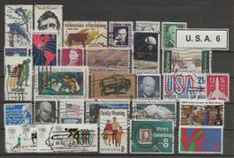U. S. A. 6,  kleines Lot  USA meist gestempelt