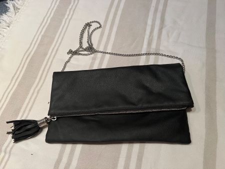 Handtasche Clutch schwarz mit Kette gebraucht