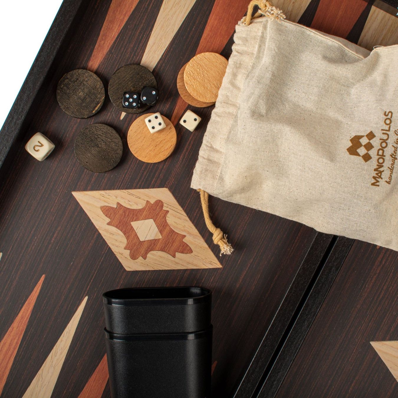 Giochi: Backgammon en bois de wengé / Design classique ( NEUF ) – Nuovo e nell'imballaggio originale da Meyrin venduto da ChiaraMania 3