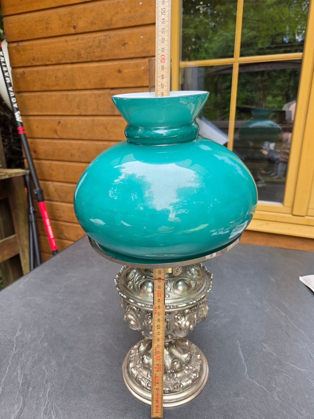 Lampade: Antike Petroleumlampe Jugendstil – Usato da Wallisellen venduto da Minco