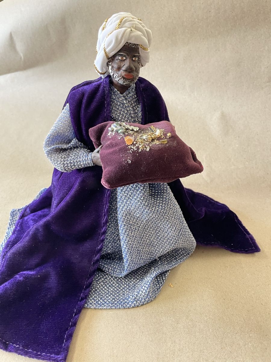 Statuette: Krippenfigur Mohr mit Geschenk guter Zustand – Usato da Winterthur venduto da maumic01