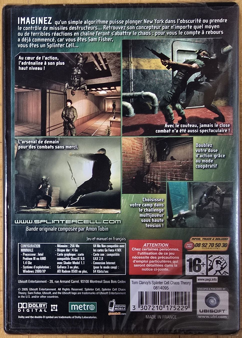 Microsoft Giochi: PC : Splinter Cell - Chaos Theory (Blister) – Nuovo e nell'imballaggio originale da Froideville venduto da xXSebastienXx 1