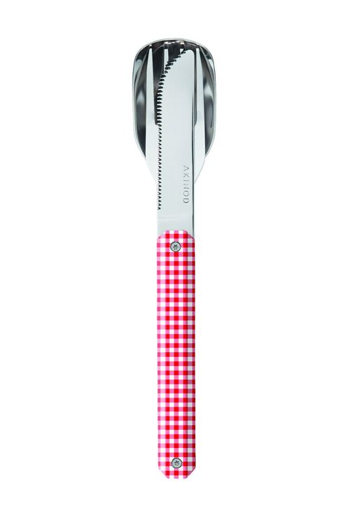 2-in-1 Camping Besteck Messer & Gabel - Edelstahl Outdoor Essbesteck