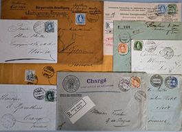 Konvolut ab 1884 Stehende Helvetia verschied. Belege ab 1.-