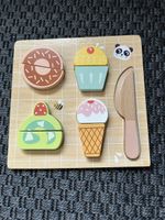 Wooden Cutting Food Toy - Ice Cream, Donut, Cupcake - Good C