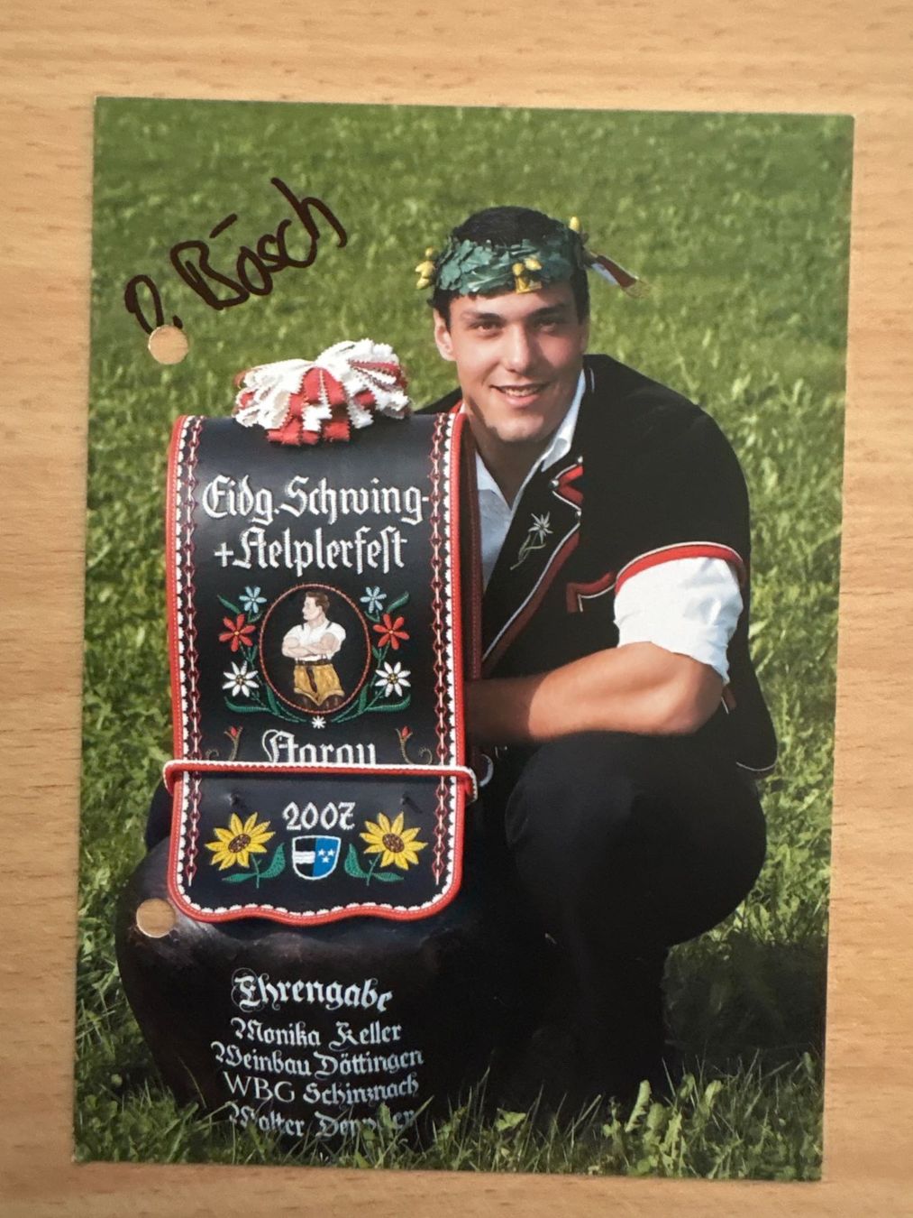 Autografi: Autogramm Daniel Bösch Eidg. Schwingfest Aarau 2007 – Usato da Ibach venduto da lisch3