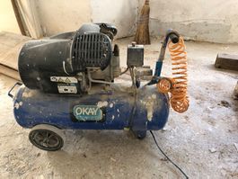 Luftkompressor OKAY Blue, 230V, mit Schlauch, gebraucht
