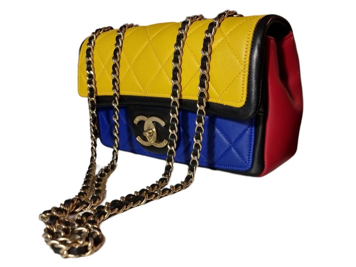 Chanel Taschen für Damen: Chanel Mondrian Colorblock Flap Bag – Gebraucht aus Hildisrieden von Beka23