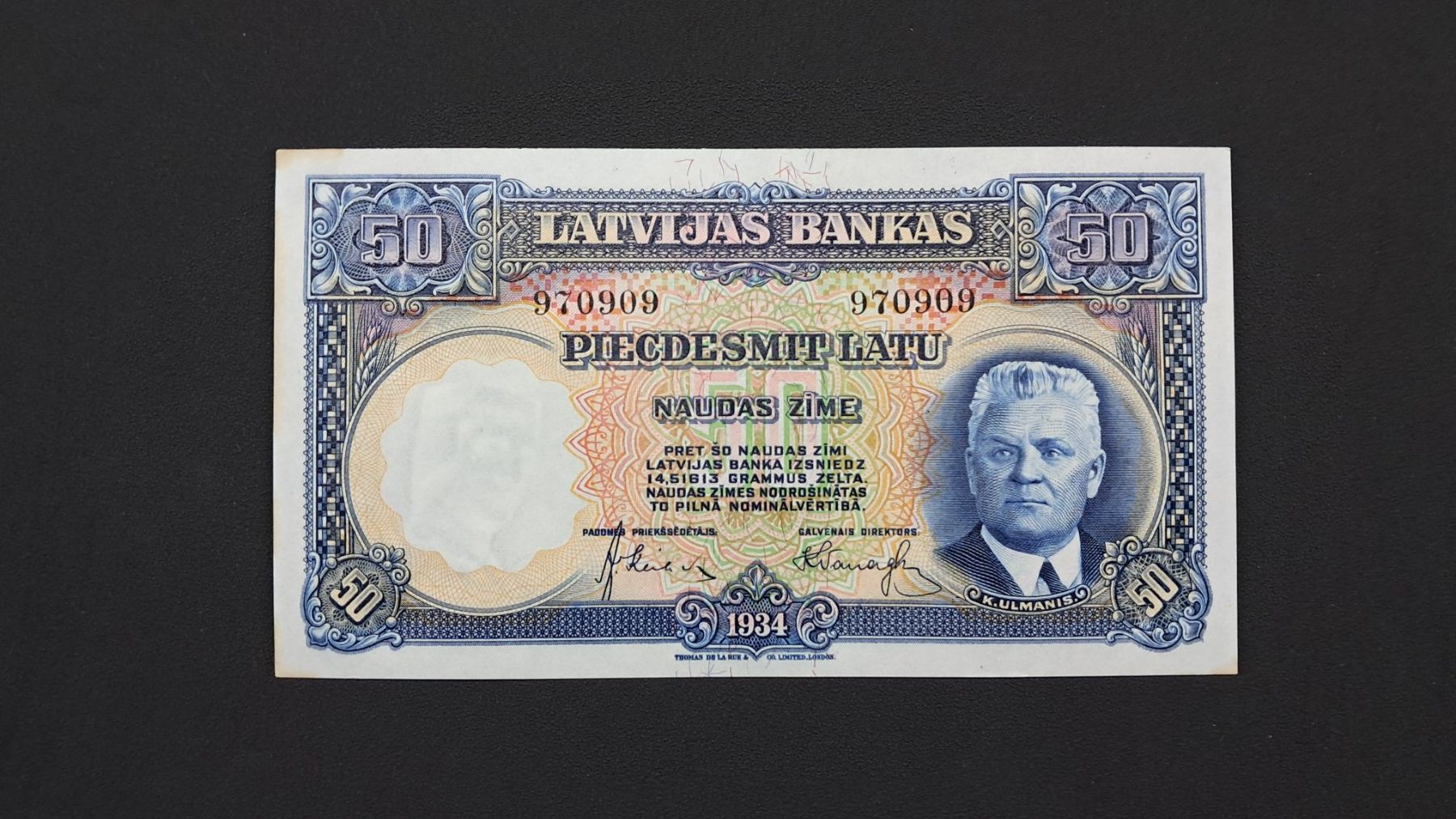 Banknoten: Latvia 50 Latu 1934 P.20a Unc – Neu und originalverpackt aus Lufingen von E-Auktion