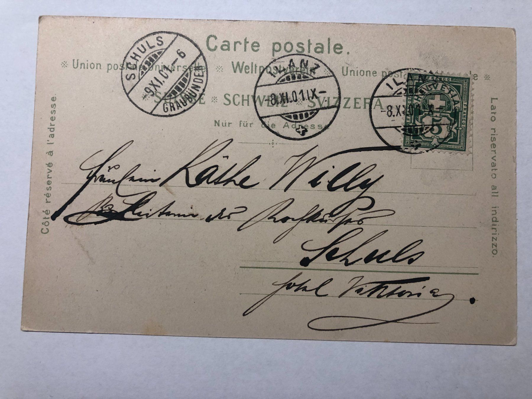 Cartes postales: Gruss aus Ilanz 1901 Lithokarte – D'occasion à Pfäffikon ZH par Waltoversand 1